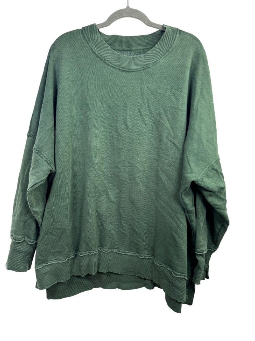 Aerie Oversized Green Pullover Sweatshirt Women size  Large Relaxed Athleisure